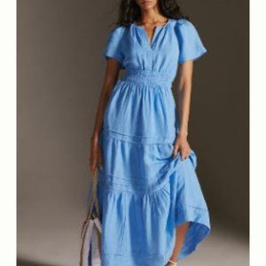 Anthropologie Blue Maxi Dress
